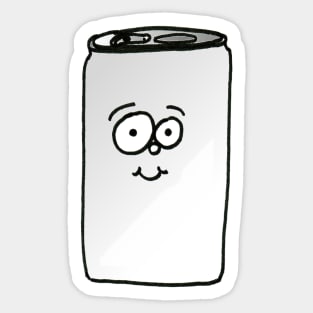 Happy Soda Pop Can Doodle Sticker